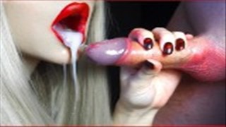 A sweet Japanese girl licks a sticking stick in a good way, Letting it down